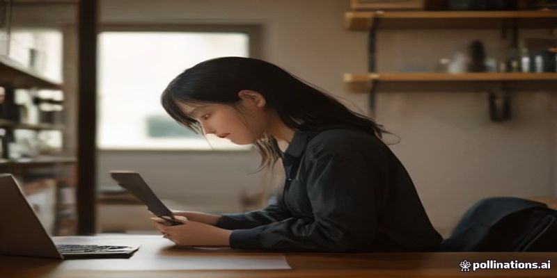 노트북으로 온라인 쇼핑몰 시스템을 정비하는 모습