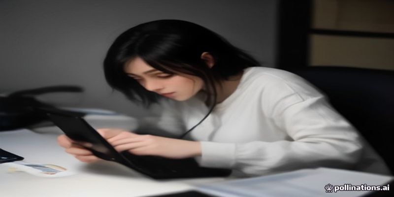 새벽 시간 스마트폰 채팅 앱으로 고객의 의뢰에 빠르게 답변(칼답)하는 프리랜서의 손