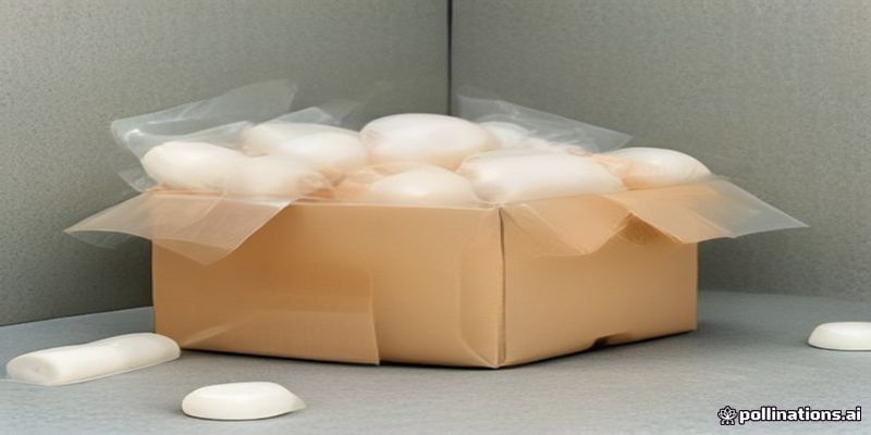포장 작업 중인 상품과 포장재