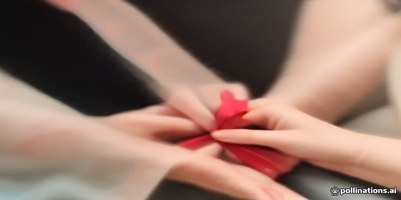 선물 상자를 포장하고 스티커를 부착하는 작업 과정