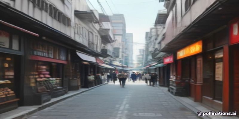 상가 거리의 상점 모습